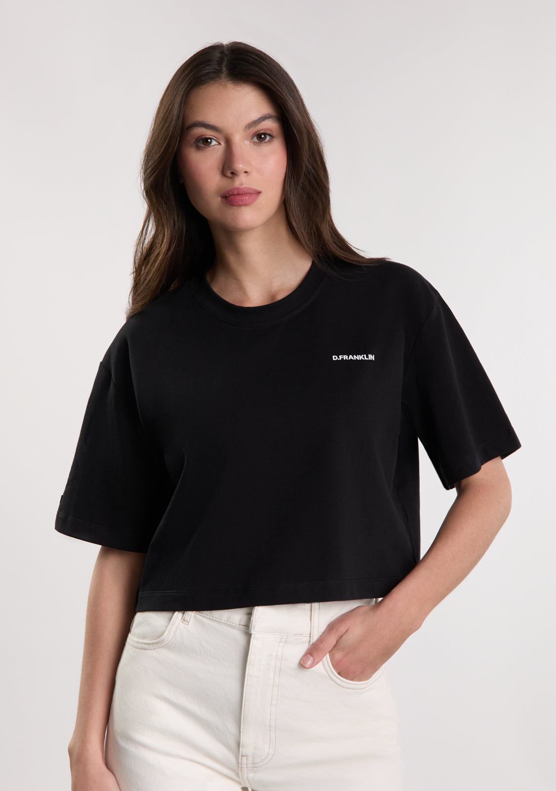 Origins Cropped T-Shirt Black / White