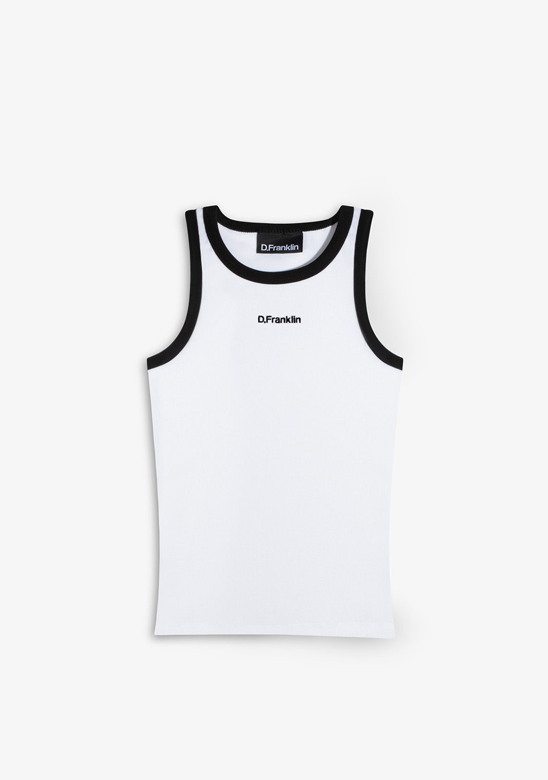 Rib Tank Top White / Black