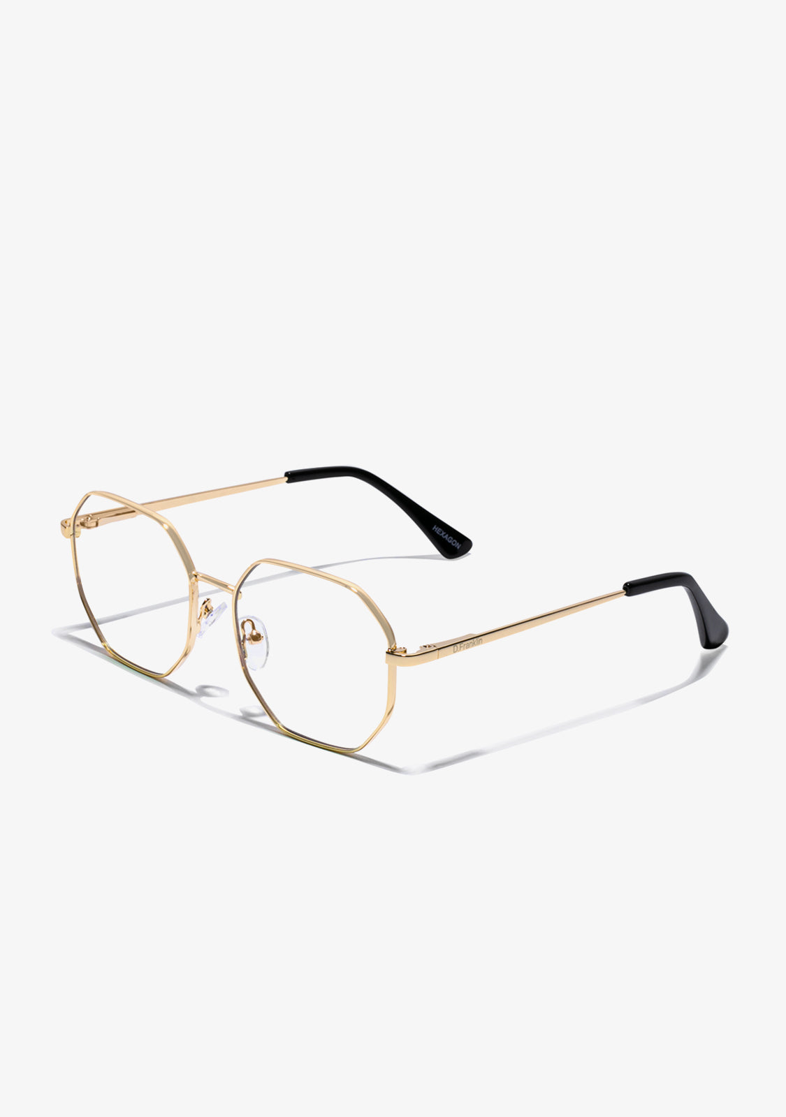 Classic Hexagon Blue Block Black / Gold V.2