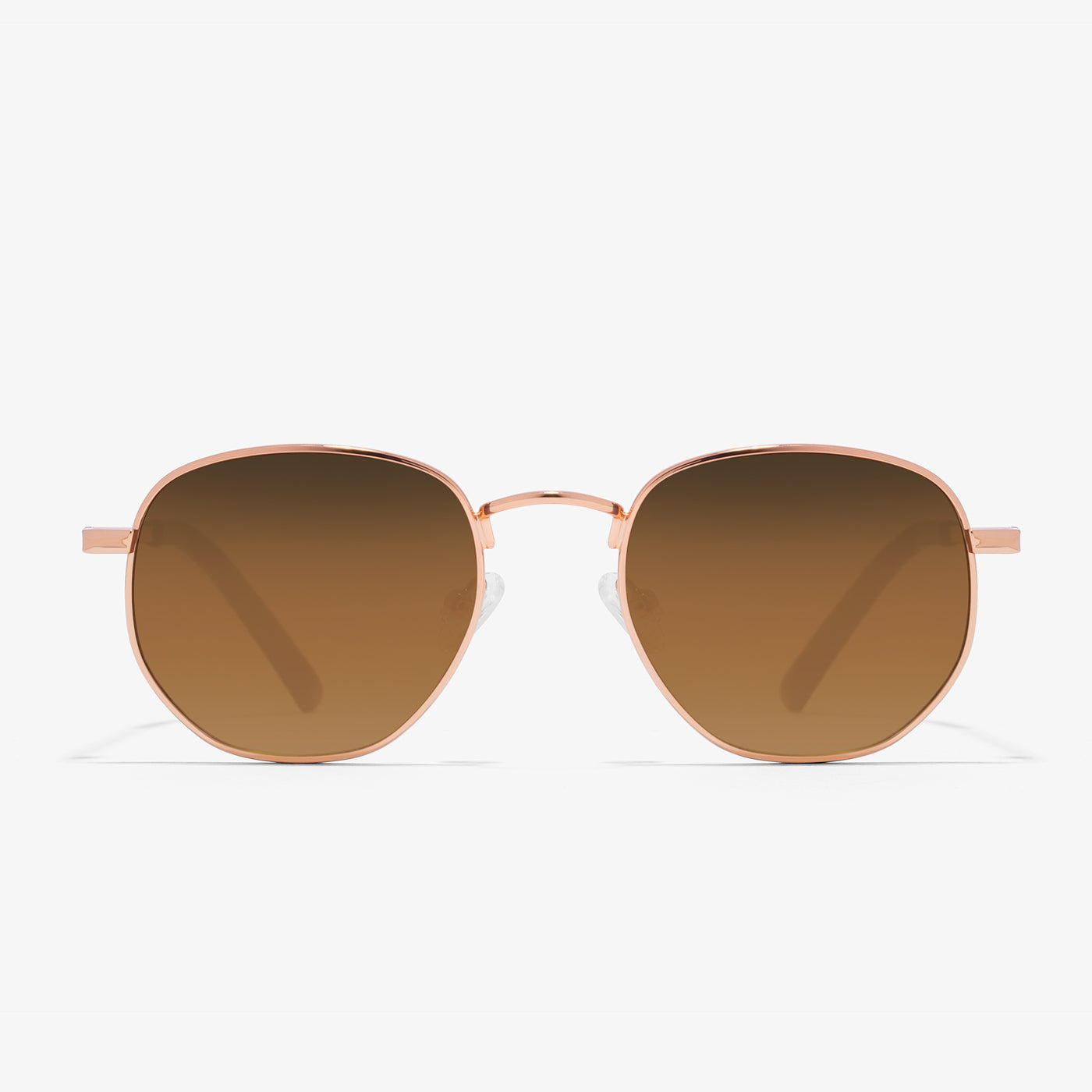 Rose gold 2024 hexagon sunglasses