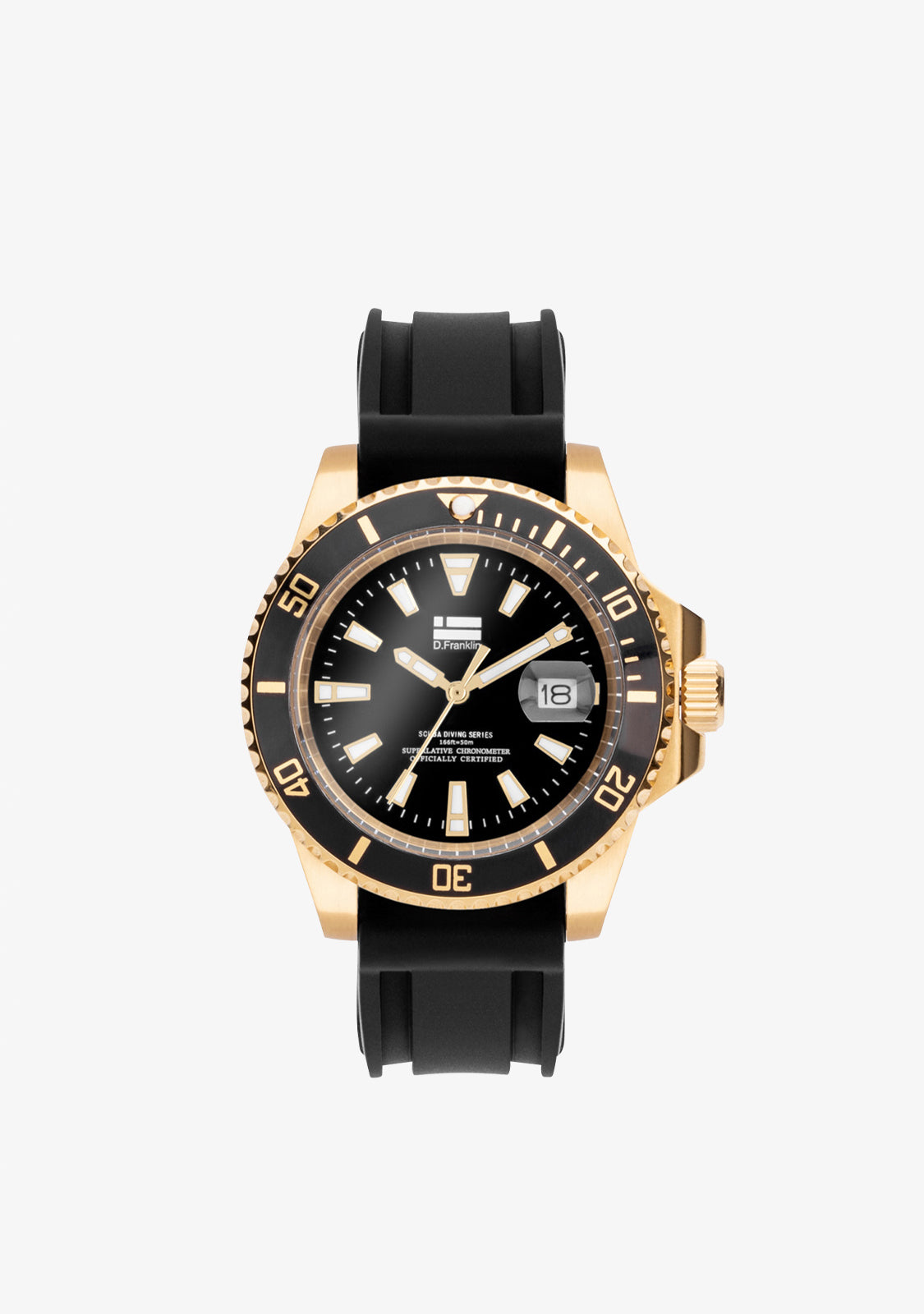 Black and gold dive watch best sale