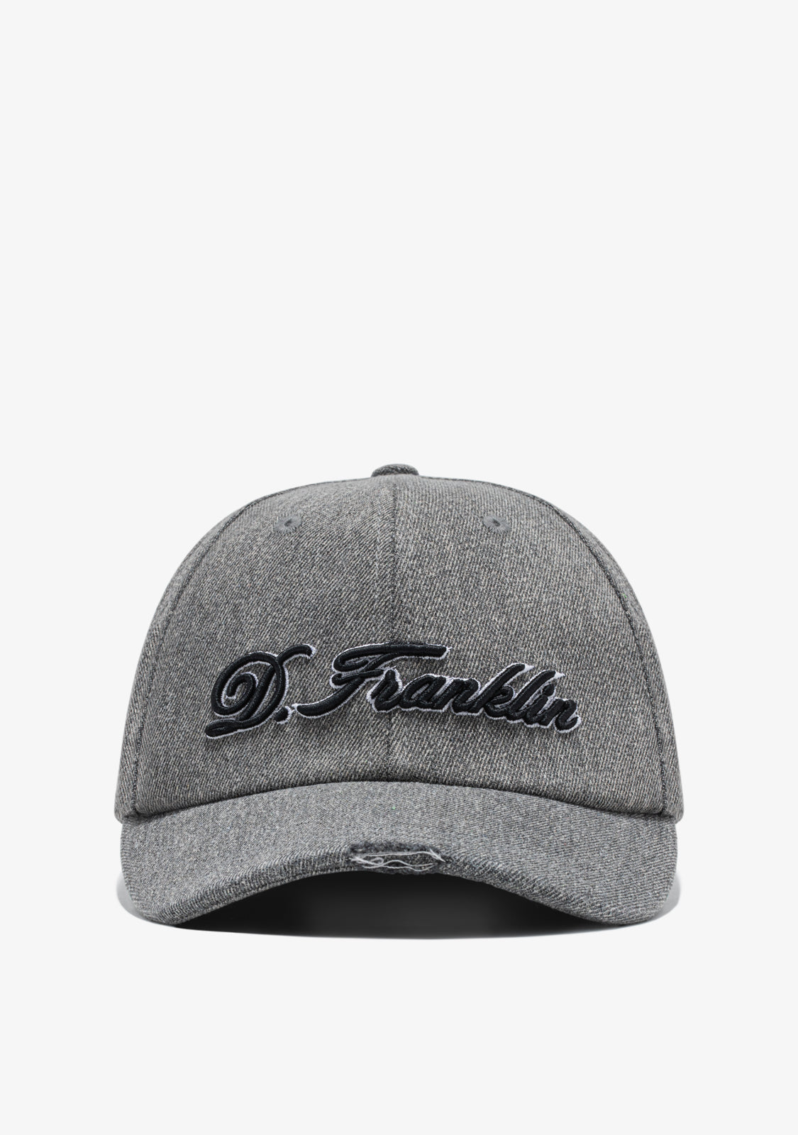 Logo Denim Cap Black