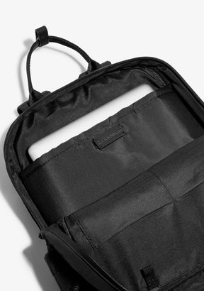 Multi-Pocket Nylon Backpack Black