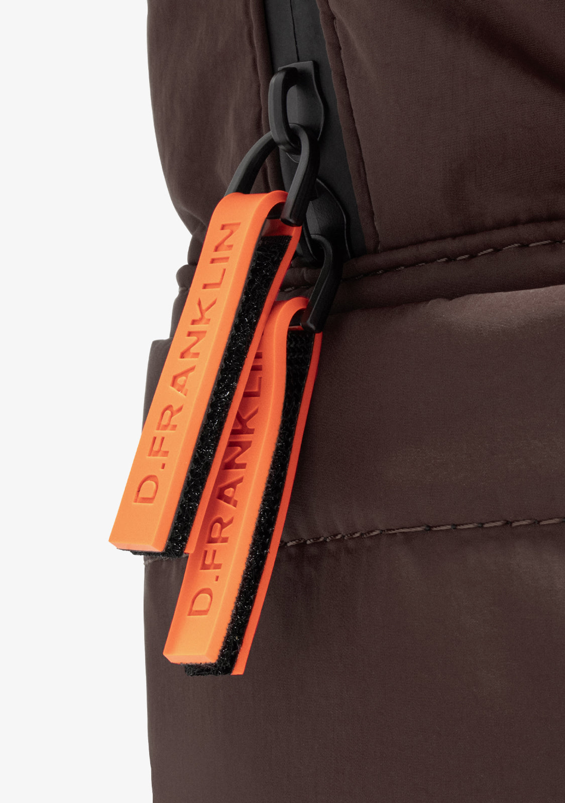 Multi-Pocket Nylon Backpack Brown + Custom Set Orange