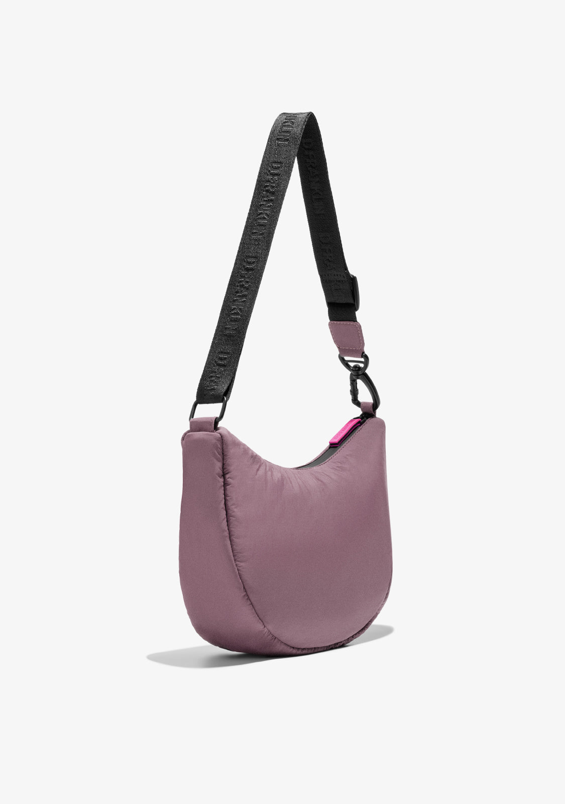 Round Nylon Crossbody Bag Pink + Custom Set Fuchsia