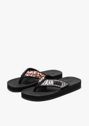 Forest Neo Slides Animal Print Black