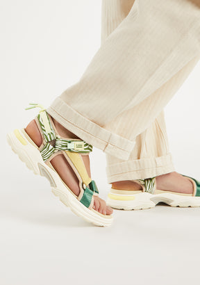 Flame Sandal Strips Green