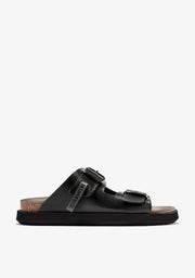 Vibe Sandals Buckle Met Black