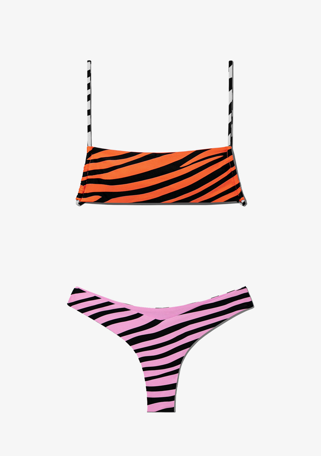 Fiji Top Zebra + Fiji Bottom Zebra Pink Bikini