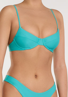 Masha Top Aqua Blue