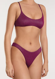 Zoe Top + Ava Bottom Mulberry Glimmer Bikini