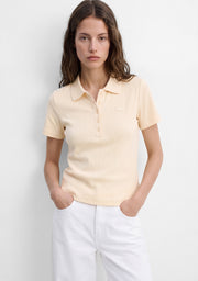 Rib Polo Top Butter