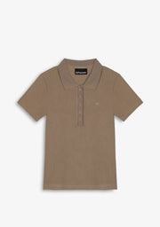 Rib Polo Top Sand