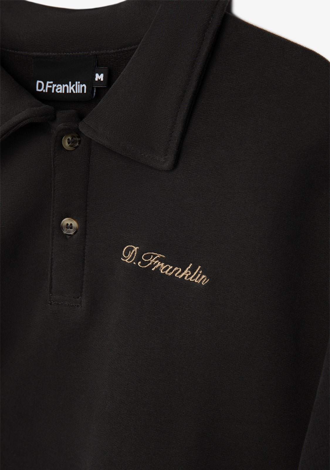 Cropped Polo Sweatshirt Anthracite