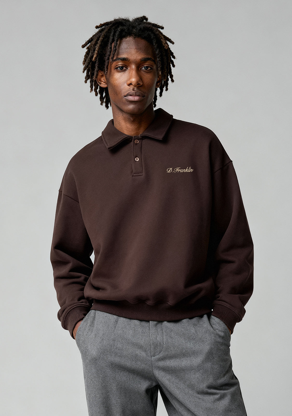 Polo Sweatshirt Brown