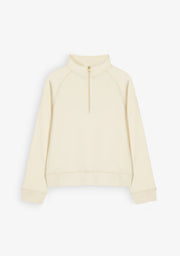 Half-Zip Woman Off-White Sweatshirt