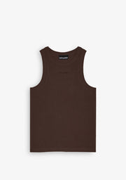 Rib Tank Top Brown