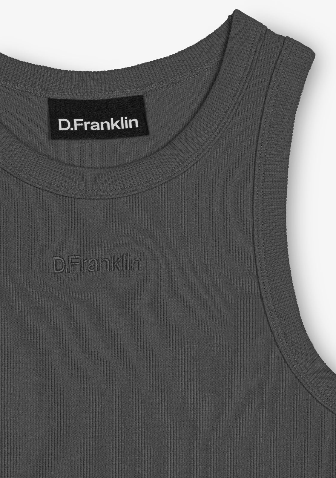 Rib Tank Top Dark Grey
