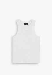 Rib Tank Top White