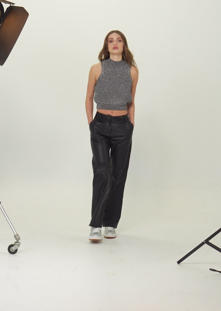 Load video: Low Court Glitter Silver
