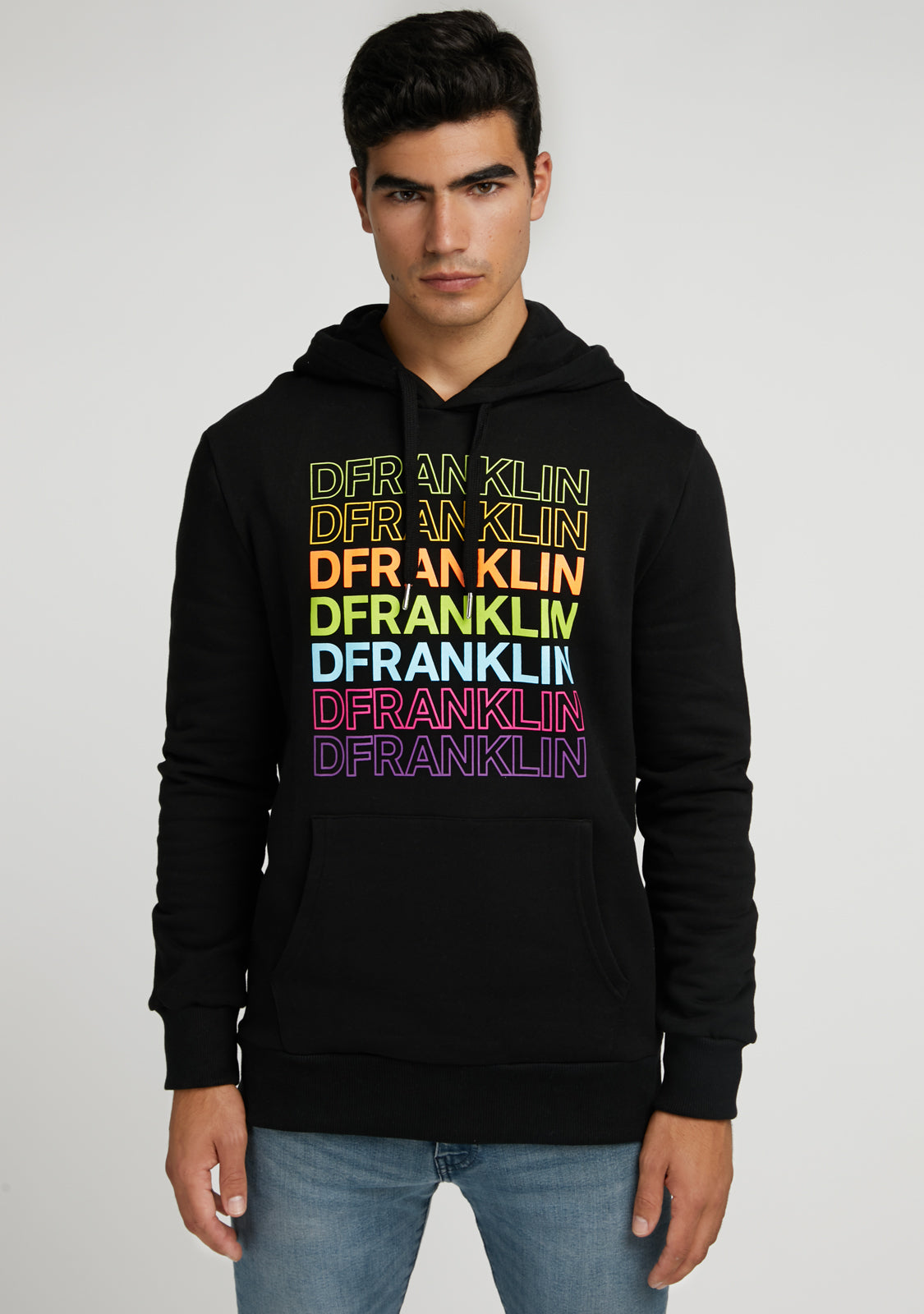 Hoodie Rainbow Black