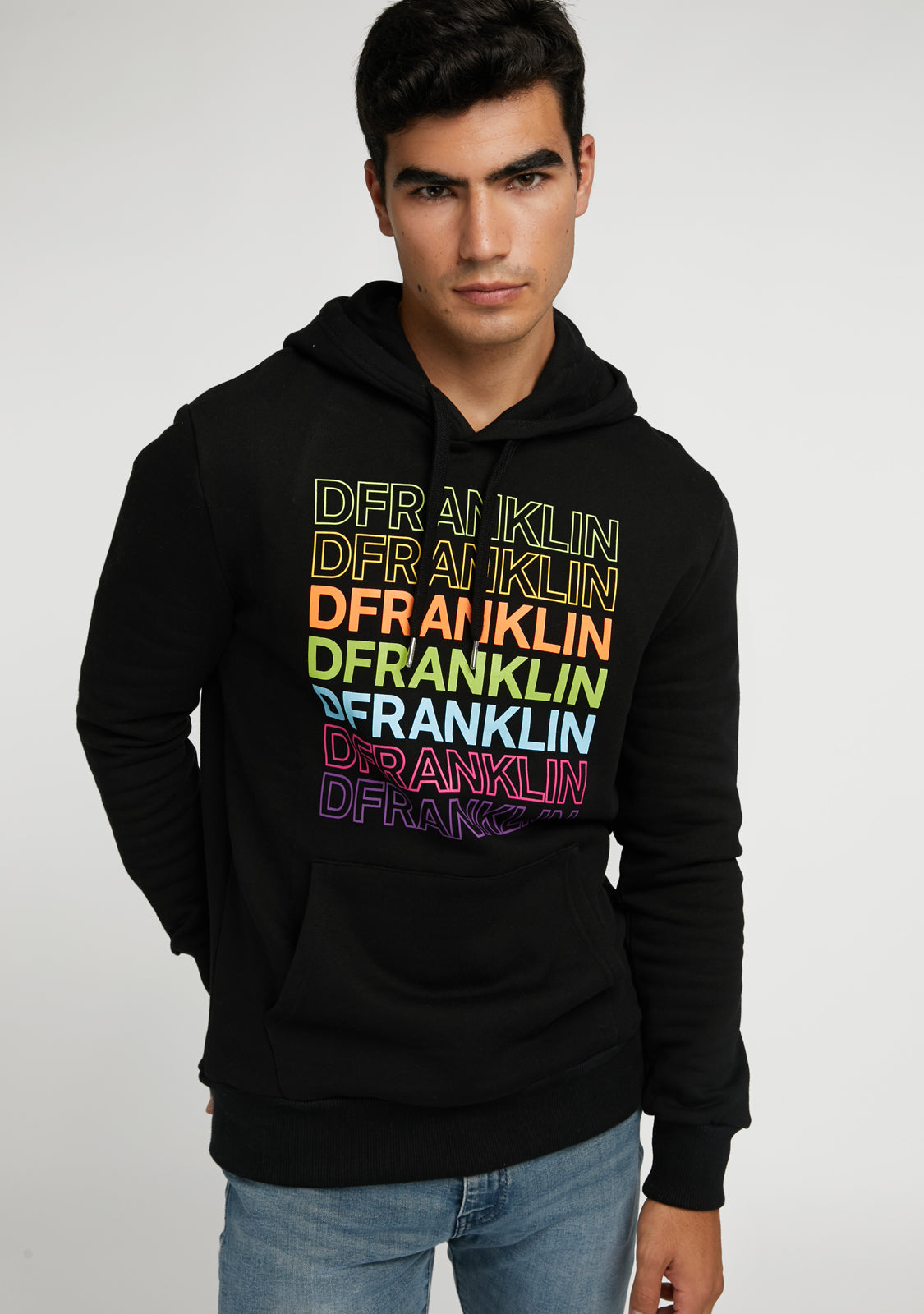 Hoodie Rainbow Black